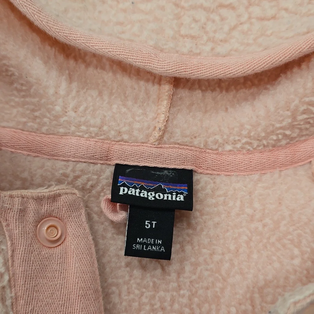 Patagonia Light Pink Retro Sherpa Hoodie Size 5T - Picture 2 of 9